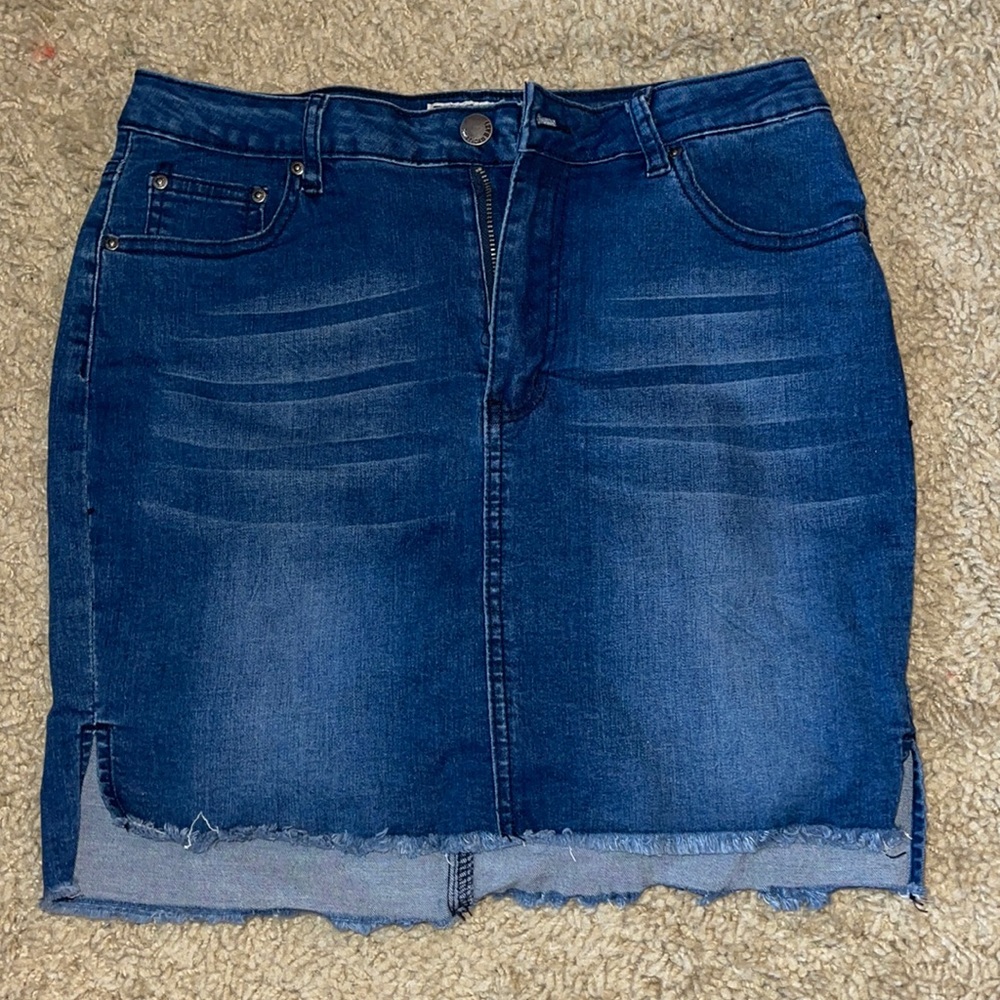 Thrifted jean skirt
